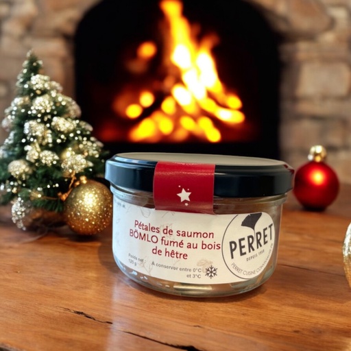 Pétales de saumon BÖMLO fumé au bois de hêtre